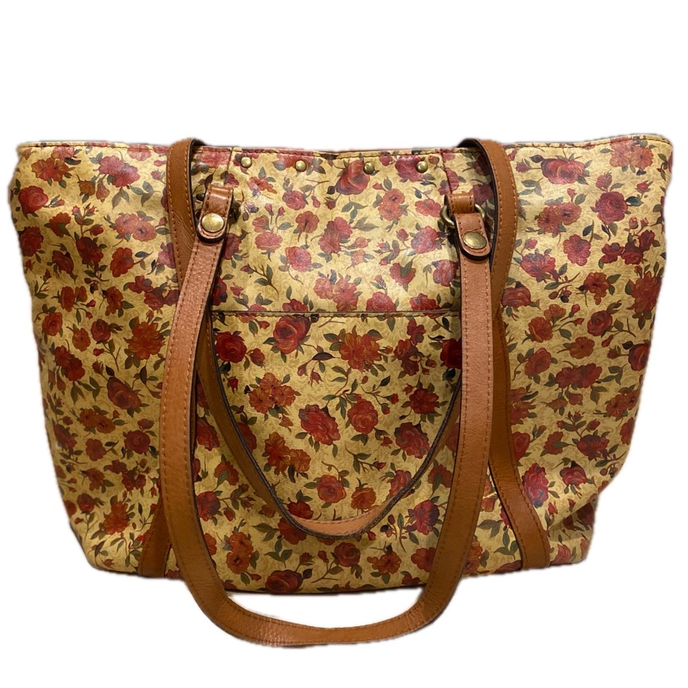Patricia Nash Rose Print Boho Western Tote Handbag